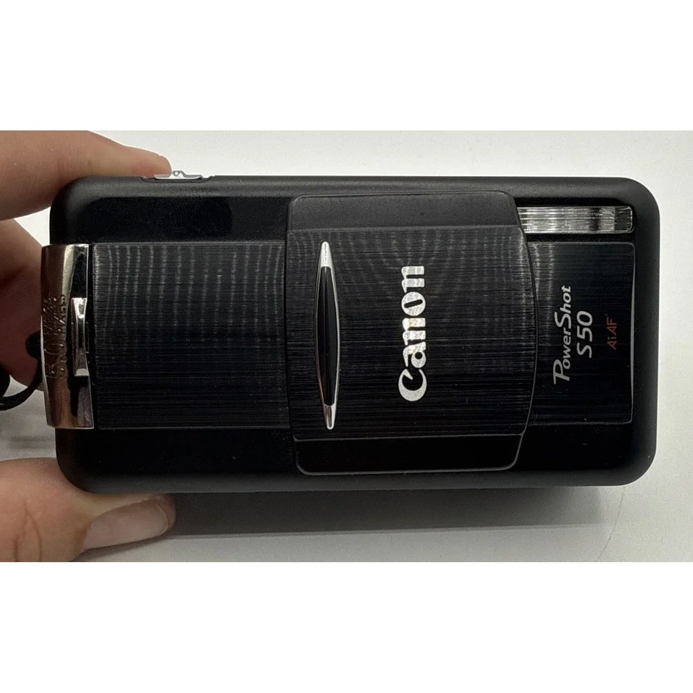 Canon PowerShot S50 Digital Camera New Battery + Charger— TESTED AND WORKING✅